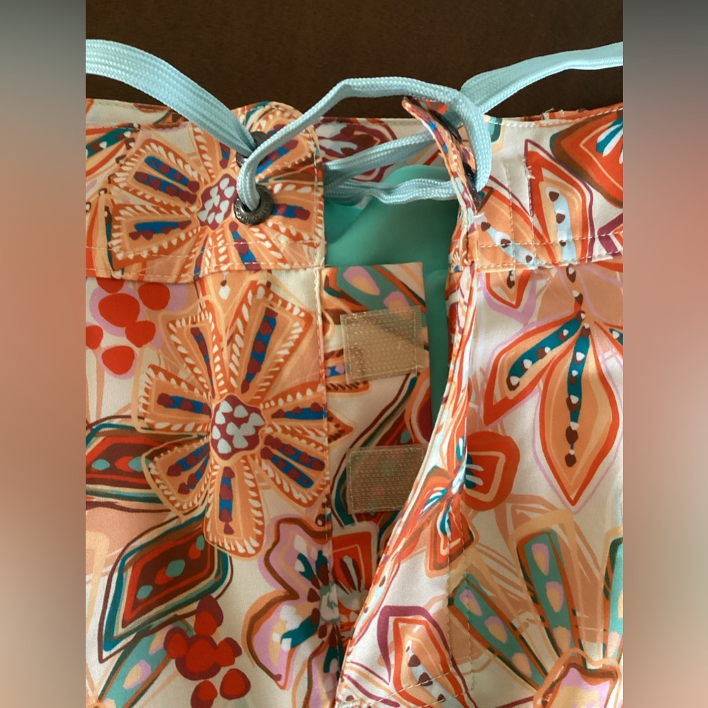 Rip Skirt orange floral XS X Small tropical print - Picture 6 of 6